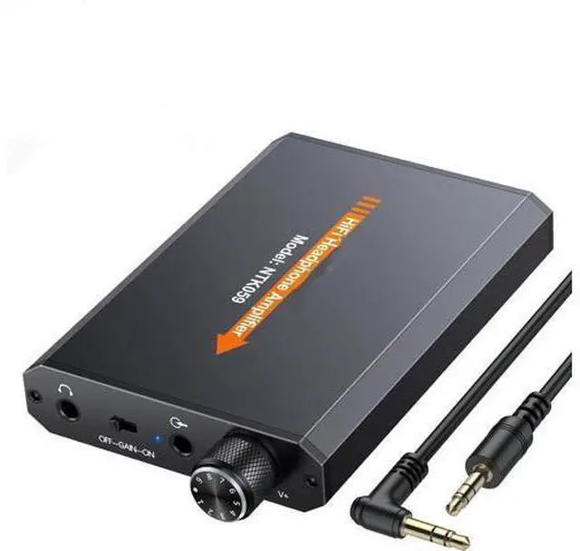 Main image of Portable 3.5mm Headphone Amplifier Two-Stage Gain Switch, 16-300 Ohm, Aluminum Matte Finish