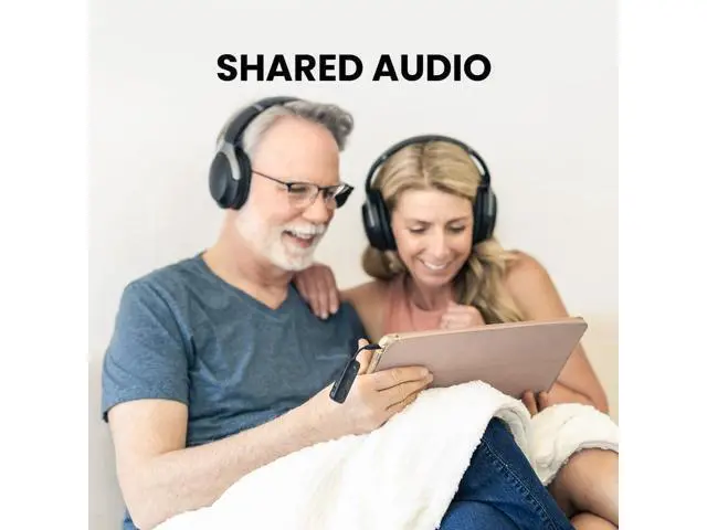 Alt view image 5 of 7 - Airplane Bluetooth 5.3 Adapter with Qualcomm aptX Adaptive, Supports 2 AirPods or Headphones, 20 Hours of Playback Time, 3.5mm AUX Wireless Audio Transmitter for Travel Flights, Airlines, Gyms