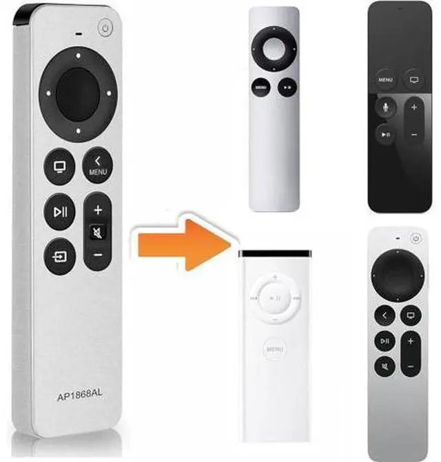 Main image of New Universal Remote for all Apple TV Remotes, Replacement Compatible with Apple TV 4K/1st Gen 2 3 4/HD A2169 A1842 A1625 A1427 A1469 A1378 A1218 with TV Controls