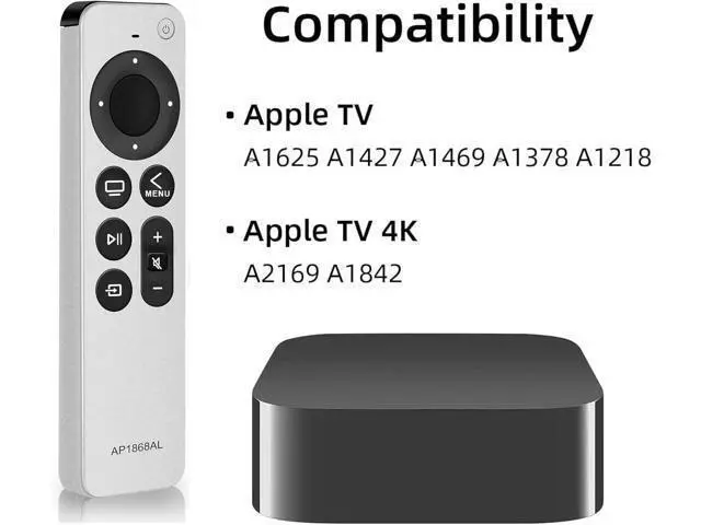 Alt view image 4 of 6 - New Universal Remote for all Apple TV Remotes, Replacement Compatible with Apple TV 4K/1st Gen 2 3 4/HD A2169 A1842 A1625 A1427 A1469 A1378 A1218 with TV Controls
