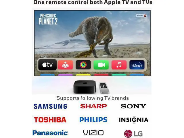 Alt view image 6 of 6 - New Universal Remote for all Apple TV Remotes, Replacement Compatible with Apple TV 4K/1st Gen 2 3 4/HD A2169 A1842 A1625 A1427 A1469 A1378 A1218 with TV Controls