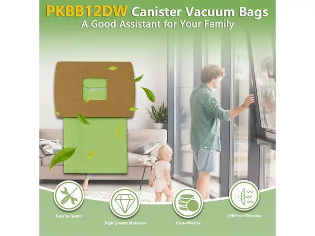 Alt view image 2 of 6 - PKBB12DW BB Series Compact Canister Vacuum Cleaner Oreck XL Buster B Handheld Vacuum Cleaner BB180 BB280 BB850 BB870 BB900 BB1000 MV160 CC1600 10 per pack