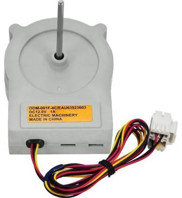 Main image of EAU63923603 Refrigerator Evaporator Fan Motor Assembly, compatible with LG and Kenmore refrigerators, replaces EAU65058305, EAU63923606, AP6317197, PS12383671, EAP12383671, and PD00045140