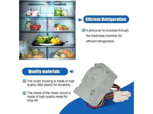 Alt view image 2 of 6 - EAU63923603 Refrigerator Evaporator Fan Motor Assembly, compatible with LG and Kenmore refrigerators, replaces EAU65058305, EAU63923606, AP6317197, PS12383671, EAP12383671, and PD00045140