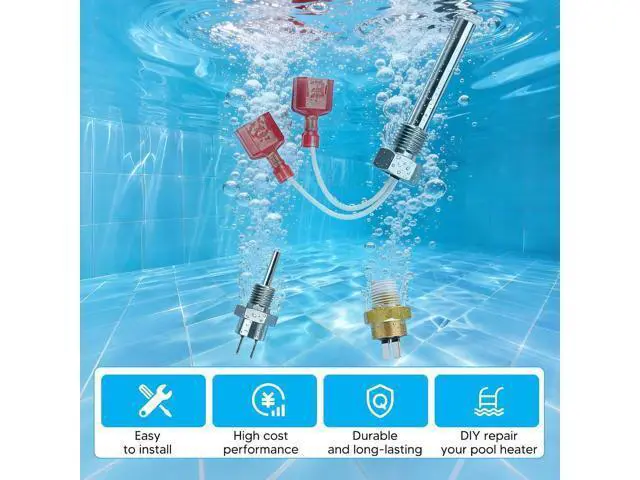 Alt view image 6 of 7 - 42002-0024S Flue Gas Sensor, 42001-0063S Upper Limit Switch, and 42001-0053S Heater Thermistor for Spa Heart-Shaped Unit (Pentair Replacement)