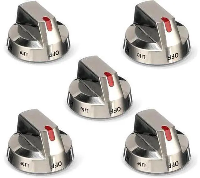 Main image of DG64-00473A Stove Knobs, Oven Knobs, Gas Burner Control Knobs Compatible with Samsung Stove Tops (Replacement Parts for NX58H5600SS, NX58H5650WS, NX58M6850SS, NX58F5700WS, NX58J7750SS) 5-Piece Set