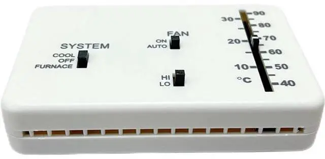 Main image of RV Thermostat, RV Analog Thermostat Replacement for Dometic (Cooling/Furnace Only) 3106995.032,12 VDC (White)