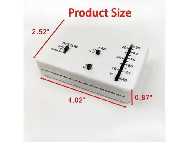 Alt view image 2 of 7 - RV Thermostat, RV Analog Thermostat Replacement for Dometic (Cooling/Furnace Only) 3106995.032,12 VDC (White)