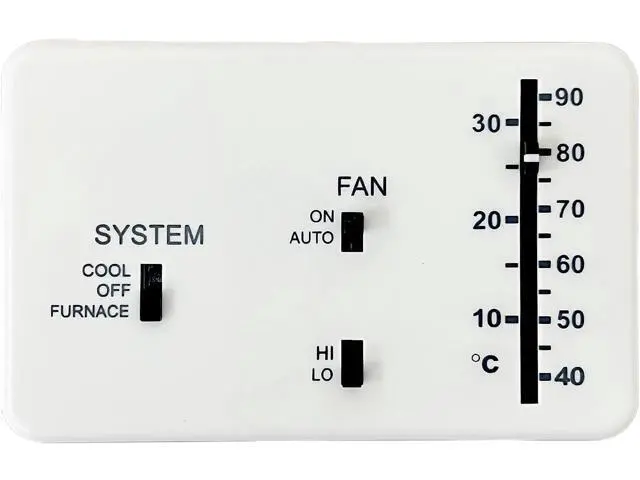 Alt view image 3 of 7 - RV Thermostat, RV Analog Thermostat Replacement for Dometic (Cooling/Furnace Only) 3106995.032,12 VDC (White)