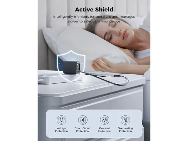 Alt view image 6 of 7 - 62W Retractable Wall Charger with Dual Cables, 3-Port USB Charger Block, 35W iPhone Charger Fast Charging for iPhone 16/15/14/13/12/11 Series, Tablets, LG, Samsung, and more!