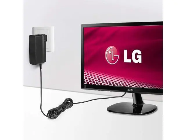 Alt view image 6 of 7 - AC Adapter for LG LED LCD 19 22 23 24 27 29 32" 34 " Ultra-Wide IPS Curved LED 4K Ultra HD Display ADS-25FSG-19 34UM69G-B 34UC79G 34UC99-W LG 32UD99 22LN4510 24M47VQ ADS-40FSG;LG PH450UG Project