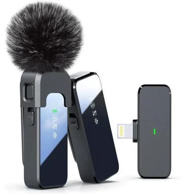 Main image of Wireless Lavalier Microphone for iPhone with Noise Cancellation, 100-Foot Transmission, 18-Hour Battery Life, Wireless Lavalier Microphone for Video Recording