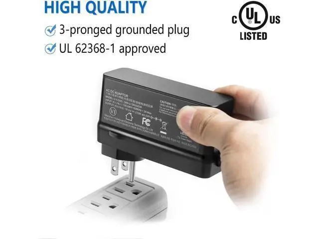 Alt view image 4 of 7 - AC Adapter for LG LED LCD 19 22 23 24 27 29 32" 34 " Ultra-Wide IPS Curved LED 4K Ultra HD Display ADS-25FSG-19 34UM69G-B 34UC79G 34UC99-W LG 32UD99 22LN4510 24M47VQ ADS-40FSG;LG PH450UG Project