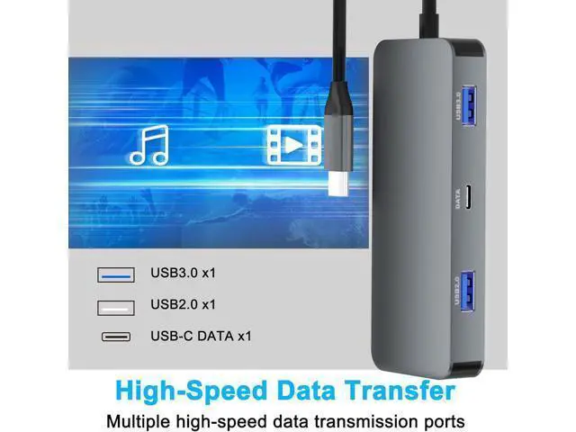 Alt view image 4 of 7 - Docking Station Dual Monitor for Dell/HP/Lenovo/Mac Laptops, Docking Station Dual Monitor for USB C Laptops, Dual HDMI Adapter for 2 Monitors, 8-in-1 USB C Hub Multi-Port Adapter with HDMI/USB/PD/SD/T