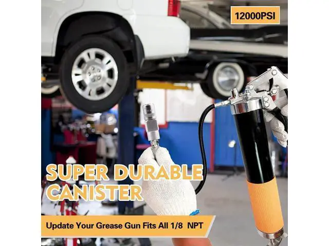 Alt view image 4 of 6 - Grease gun connectors, grease gun heads, heavy-duty grease connectors for handheld and most pneumatic grease guns, standard nozzles, NPT, 1/8 inch, 6 assemblies