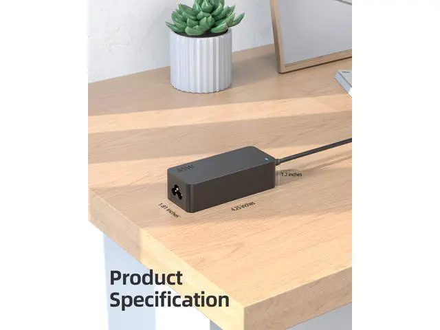 Alt view image 7 of 7 - 65W USB C Charger Compatible with LG Gram Laptops - PD Fast Charging, Indicator Light, Extra Long Power Cord, UL Listed AC Adapter