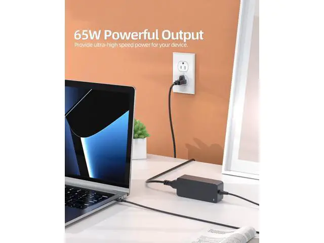 Alt view image 5 of 7 - 65W USB C Charger Compatible with LG Gram Laptops - PD Fast Charging, Indicator Light, Extra Long Power Cord, UL Listed AC Adapter