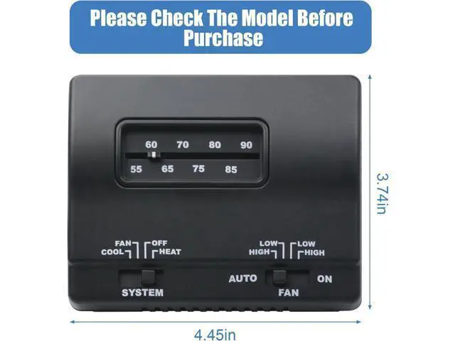 Alt view image 5 of 6 - 7330F3852 Coleman Mach RV Thermostat (Heating and Cooling) 7330F3852 HVAC Parts Single-Stage Heating/Cooling Control
