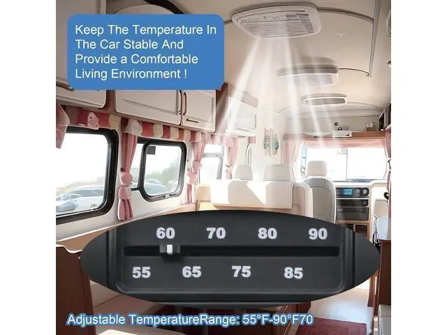 Alt view image 4 of 6 - 7330F3852 Coleman Mach RV Thermostat (Heating and Cooling) 7330F3852 HVAC Parts Single-Stage Heating/Cooling Control