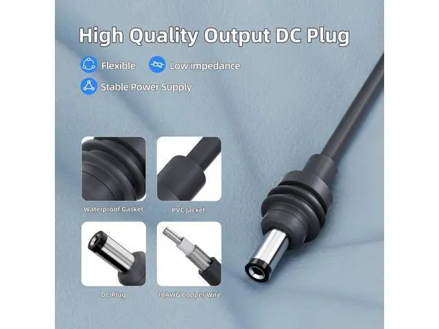 Alt view image 6 of 6 - 32.8ft Mini 3-in-1 DC Power Cord, 100W+ USB C 12-24V Cigarette Lighter Plug and DC Male Power Cord for Mini, Plug and Play Mini Accessories 10M