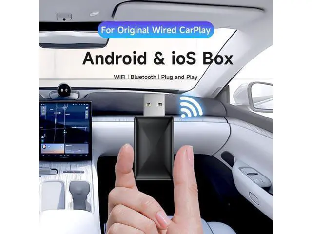 Alt view image 4 of 7 - 2-in-1 Wireless Carplay Adapter, Plug and Play Magic Link Carplay Stable and Fast Connection, Convert Factory Wired to Wireless Carplay Dongle/Android Car Adapter for 2016+ Cars, iPhone iOS 9+