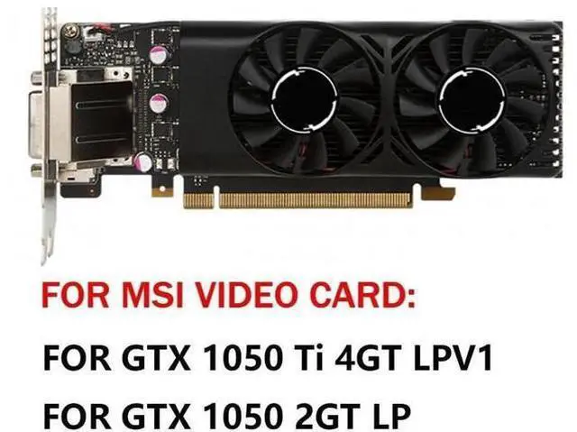 Alt view image 3 of 6 - Graphics Card Cooling Fans Suitable forMSI GTX 1050 2GT LP GTX 1050Ti 4GT LPV1 Series Desktop HA5510M12F-Z 12V 0.20A 2Pin Video Card Cooler Fans GPU Fan