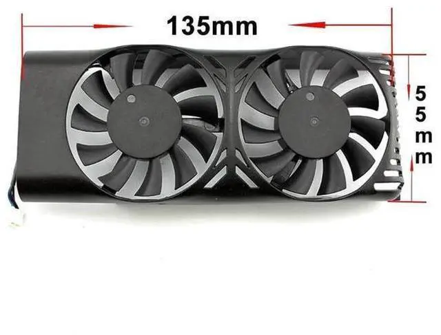 Alt view image 4 of 6 - Graphics Card Cooling Fans Suitable forMSI GTX 1050 2GT LP GTX 1050Ti 4GT LPV1 Series Desktop HA5510M12F-Z 12V 0.20A 2Pin Video Card Cooler Fans GPU Fan