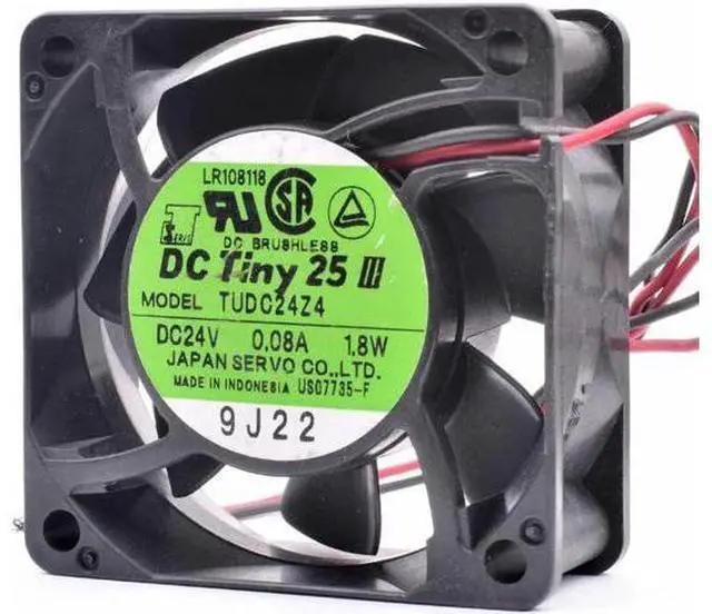 Alt view image 4 of 4 - SERVO TUDC24Z4 6cm 6025 60x60x25mm DC24V 1.8W inverter silent cooling fan