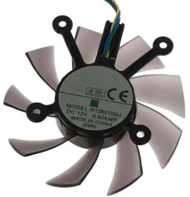 Main image of Graphics Card Cooling Fans Suitable forASUS R9 250X GTX 460 550 550TI 650 750 HD 6850 7770 7850 EAH 5830 8600 9800 Series Desktop R128015BU 75mm 12V 0.5A 4Pin Video Card Cooler Fans GPU Fan