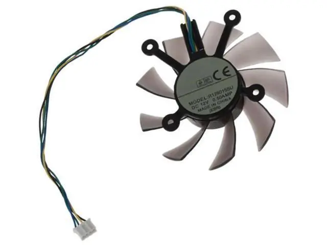 Alt view image 2 of 6 - Graphics Card Cooling Fans Suitable forASUS R9 250X GTX 460 550 550TI 650 750 HD 6850 7770 7850 EAH 5830 8600 9800 Series Desktop R128015BU 75mm 12V 0.5A 4Pin Video Card Cooler Fans GPU Fan