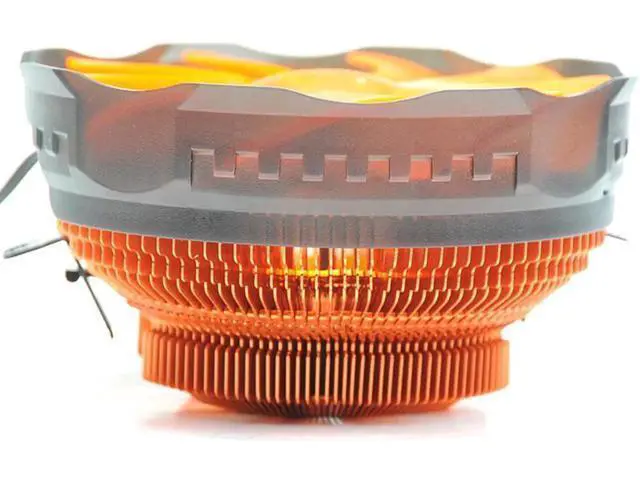 Alt view image 4 of 6 - E121M CPU Cooler 120mm Orange LED 4pin PWM Cooling Fan silent Fan For AMD AM3 Intel 775 1155 1156 Computer Radiator