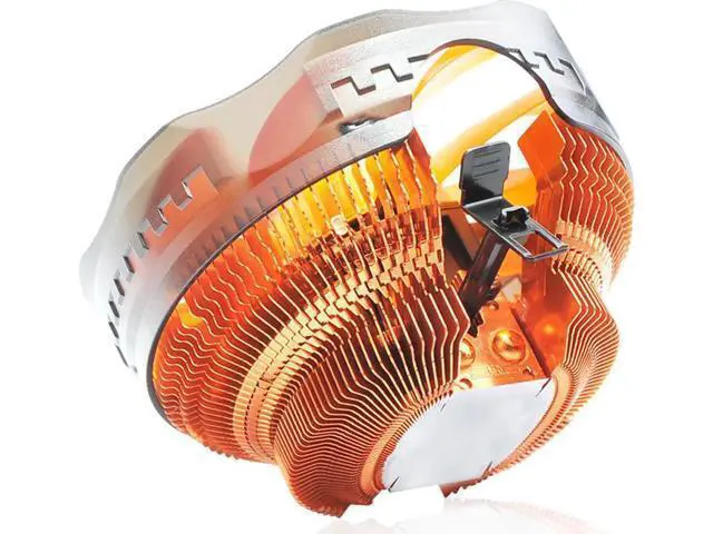 Alt view image 5 of 6 - E121M CPU Cooler 120mm Orange LED 4pin PWM Cooling Fan silent Fan For AMD AM3 Intel 775 1155 1156 Computer Radiator