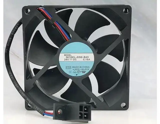 Main image of for 3610KL-05W-B49 24V 0.16A 3.84W 2850RPM 47.6CFM 37.5DBA 92X92X25MM 3-Wire Cooling Fan