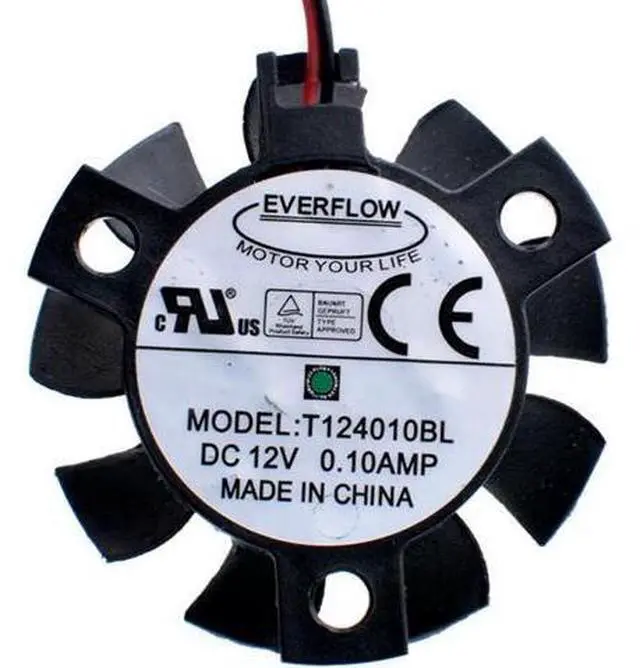 Main image of T124010BL diameter 37mm hole pitch 26mm 12V 0.10A dual ball router heat sink cooling fan