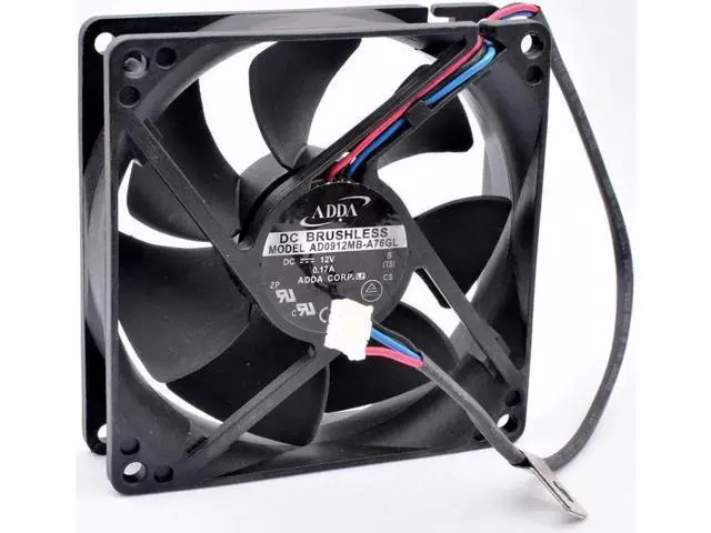 Alt view image 2 of 3 - AD0912MB-A76GL 92mm fan 92x92x25mm DC12V 0.17A 3 wires for the cooling fan of the projector