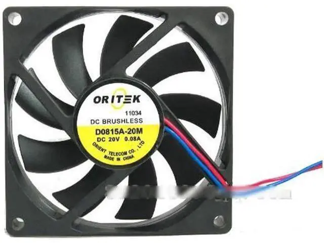 Main image of for Original ORITEK 8015 D0815A-20M 8CM DC Hydraulic bearing Cooling fan with 20V 0.08A 80X80X15MM 2 Wires 2Pins