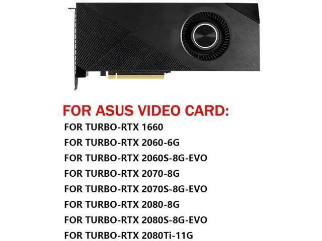 Alt view image 2 of 6 - Graphics Card Cooling Fans Suitable forASUS Turbo RTX 1660 2060 2060S 2070 2070S 2080 2080S 2080Ti Series Desktop PLB07525B12HH 78mm 12V 1.2A 4Pin Video Card Cooler Fans GPU Fan