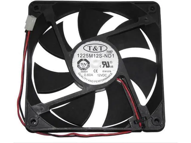 Alt view image 3 of 3 - 1225M12S-ND1 12V 0.6A 2 Wires Case Fan for CPU power supply 120x25mm