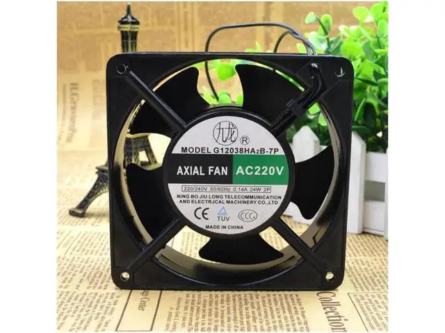 Alt view image 2 of 4 - G12038HA2B-7P Cooling Fan 220V 0.14A 24W 220v Welding Machine Fan cooling fan