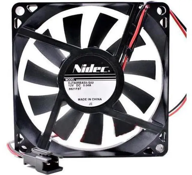 Main image of Nidec 80*10MM DJT80RBAS5-S02 12V 0.04A 2 Wire 8CM Inverter Fan case fan power cooling fan