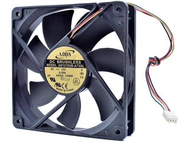 Alt view image 3 of 4 - AD1212UB-A73GL 12cm 120mm fan 12025 12V 0.50A Double ball bearing DC fan computer CPU cooler cooling fan