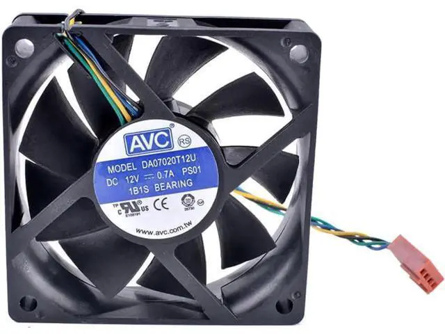 Alt view image 4 of 4 - DA07020T12U 70mm fan 7020 70x70x20mm 7cm 12V 0.70A Computer CPU 4-wire 4pin PWM air volume cooling fan