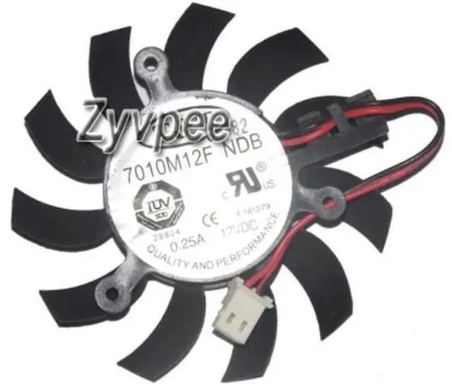 Main image of 7010M12F NDB 12V 0.25A 2 wires Frameless Cooling fan for video card graphics card