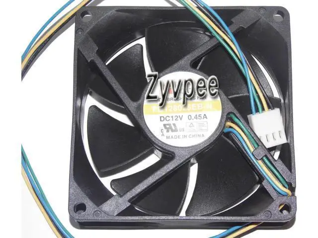 Alt view image 3 of 3 - for Y.S.TECH 80*25mm FD128025EB-N 12V 0.45A 4 Wire 4 Pins 8cm case fan,cpu fan, cooling fan