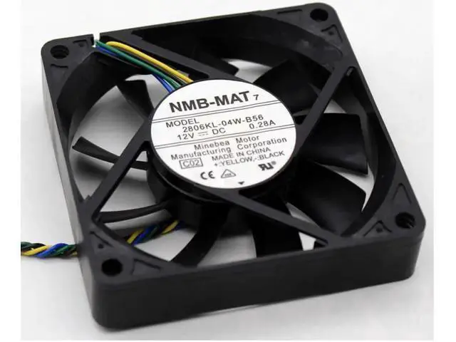 Alt view image 4 of 4 - 2806KL-04W-B56 7cm 7015 70x70x15mm 70mm fan 12V 0.28A 4 lines pwm computer chassis CPU cooling fan