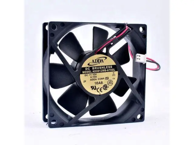 Alt view image 4 of 4 - AD0812MB-A70GL 8cm 80mm fan 80x80x25mm DC12V 0.15A 2pin 2 balls Cooling fan for chassis power supply