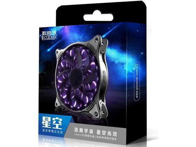 Alt view image 3 of 4 - Starry Sky 12cm Computer Case Cooling Fan Quiet RGB magic adjustable LED 120mm CPU Cooler Water Cooling Fan