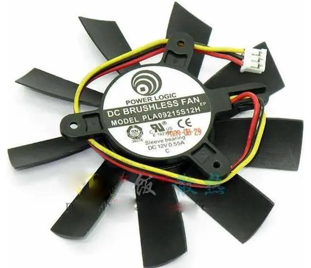 Main image of Power Logic PLA09215S12H DC Brushless Cooler with 12V 0.55A 3 Wires 3 Pins For HD4890 Video Card