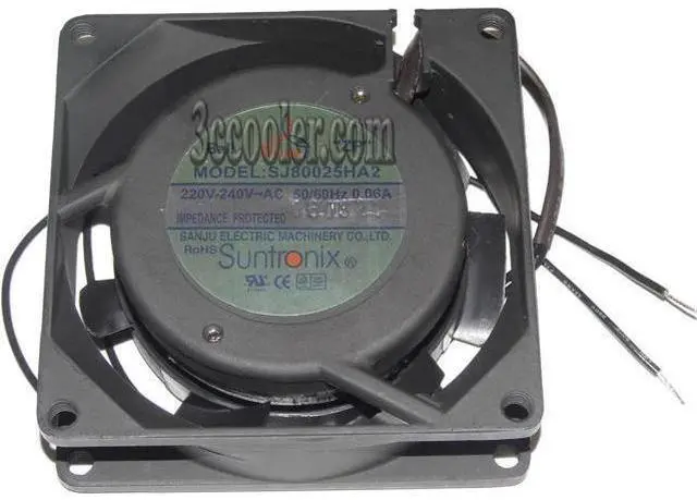 Main image of for SANJUN 80*25mm SJ8025HA2 SJ80025HA2 220V~240V 50/60Hz 0.06A 2 wires 8CM AC fan Cabinet fan UPS fan inverter cooler