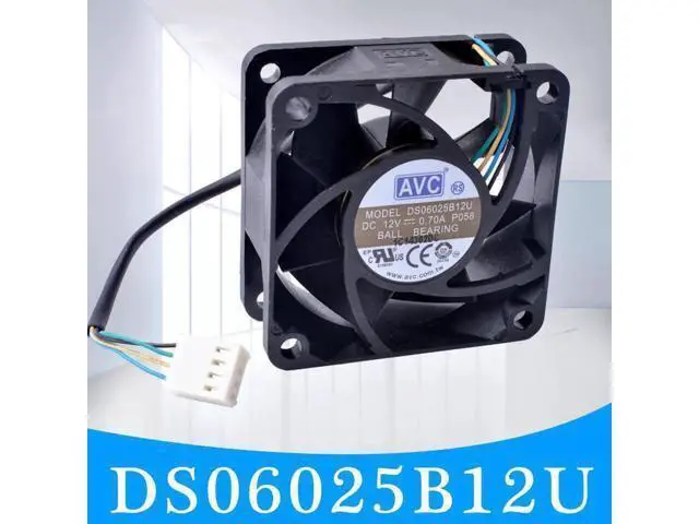 Alt view image 2 of 5 - COOLING REVO DS06025B12U 12V 0.70A 60mm 60x60x25mm fan Computer CPU 4 wire 4pin double ball bearing large air volume cooling fan